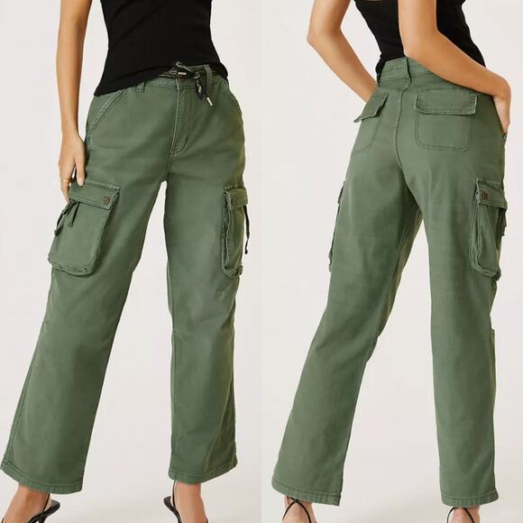 Pilcro by Anthropologie Pants - Anthropologie Pilcro Utility Cargo Pants Olive Green Distressed Sz 29 Gorpcore